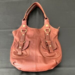Via Spiga Rich Tan Leather Shoulder Bag